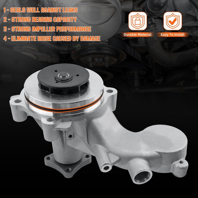 KARCOCA AW6701 Professional Engine Water Pump w/4 Bolt Pulley Flange Compatible With Ford F-150 2014-2011, Mustang 2014-2011 5.0L V8 Replace#1253270, 43014 - Image 3